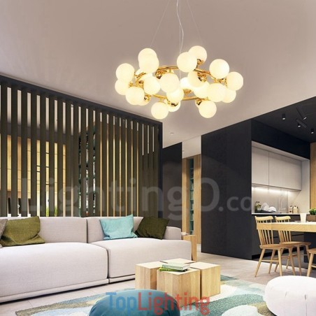 24 Light Modern Contemporary Chandelier with Glass Shade Light 24 Light Modern Contemporary Chandelier with Glass Shade Light