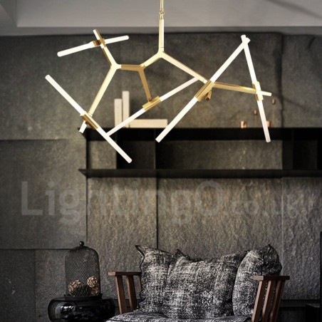 10 Light Modern Contemporary Chandelier Light (Black Golden) 10 Light Modern Contemporary Chandelier Light (Black Golden)