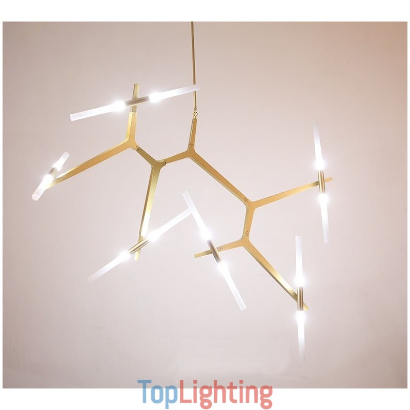 12 Light Modern Contemporary Chandelier Light (Black Golden)
