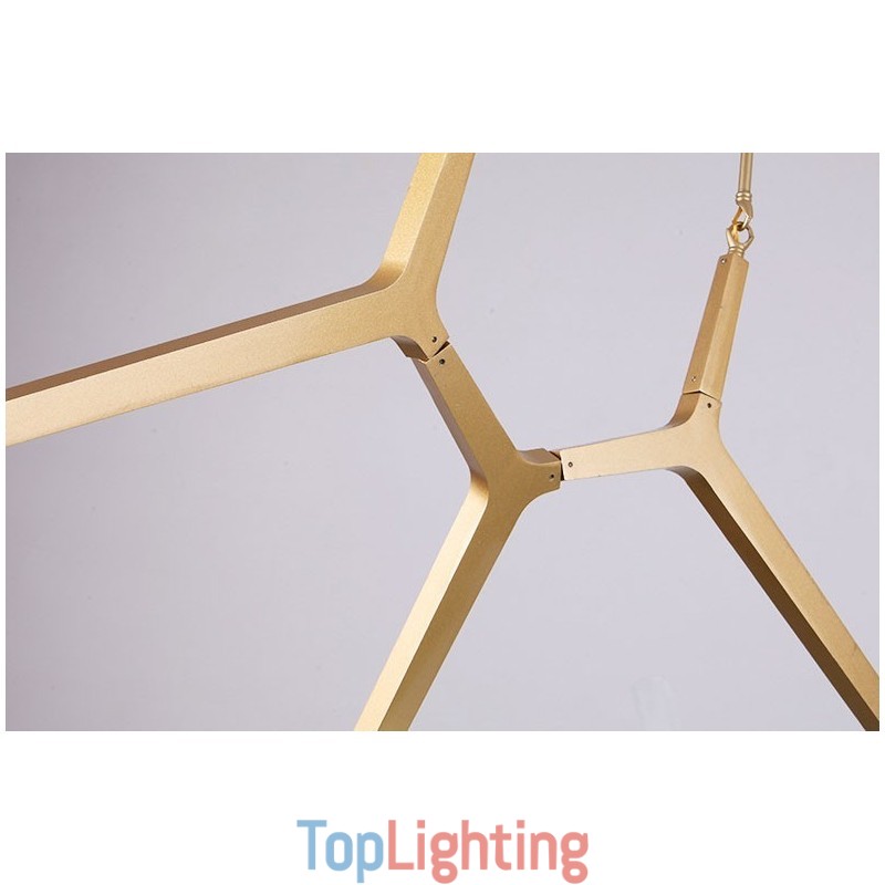 12 Light Modern Contemporary Chandelier Light (Black Golden)