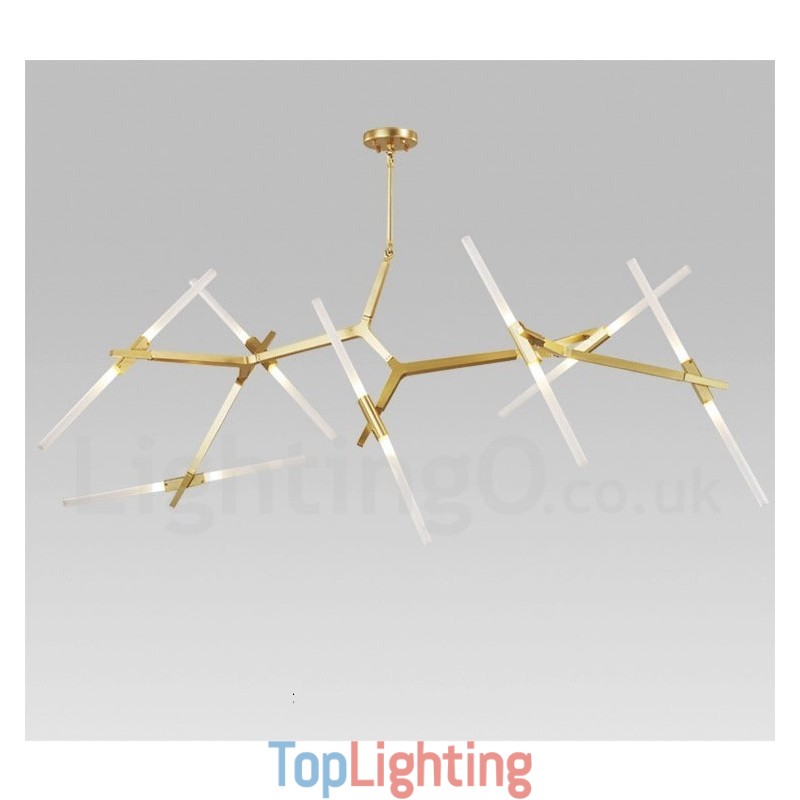 14 Light Modern Contemporary Chandelier Light (Black Golden)