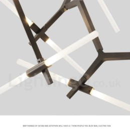 Modern Contemporary 20 Light Chandelier Light (Black Golden)