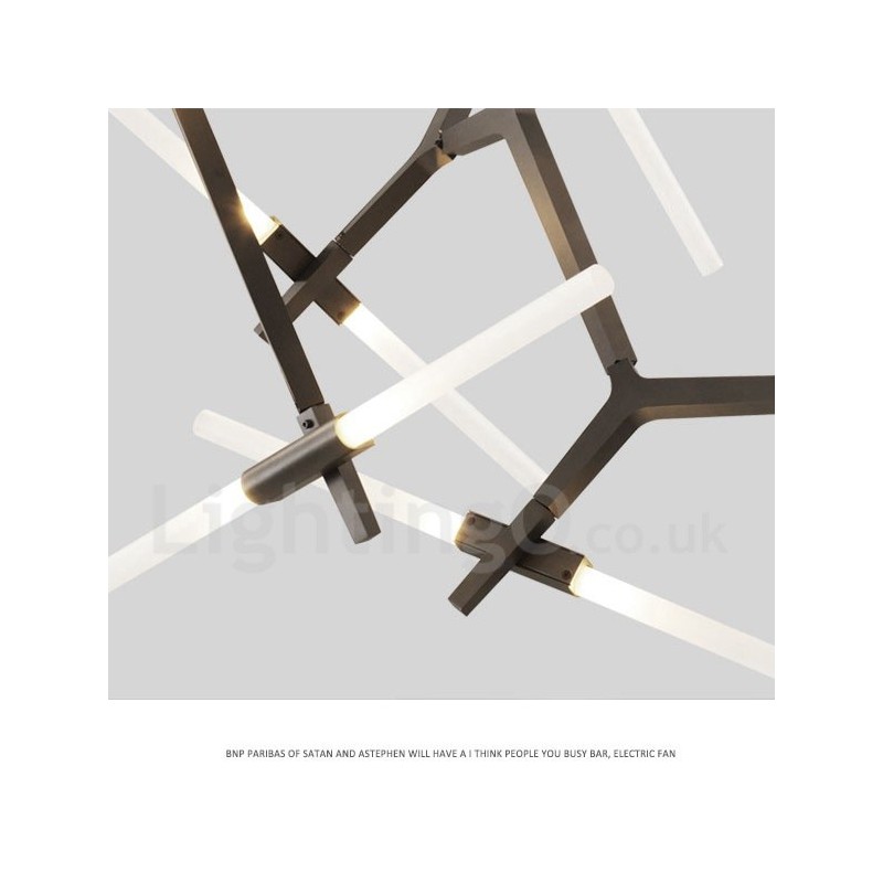 Modern Contemporary 20 Light Chandelier Light (Black Golden)