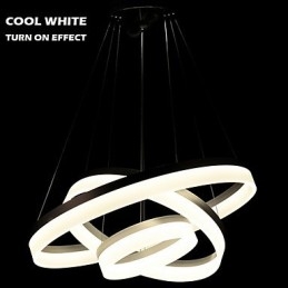 Round Pendant Light Modern Acrylic Lamps Lighting Luxurious Three Rings Ceiling Lights Fixtures