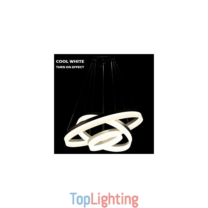 Round Pendant Light Modern Acrylic Lamps Lighting Luxurious Three Rings Ceiling Lights Fixtures