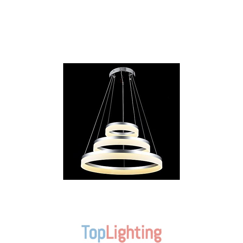 Round Pendant Light Modern Acrylic Lamps Lighting Luxurious Three Rings Ceiling Lights Fixtures