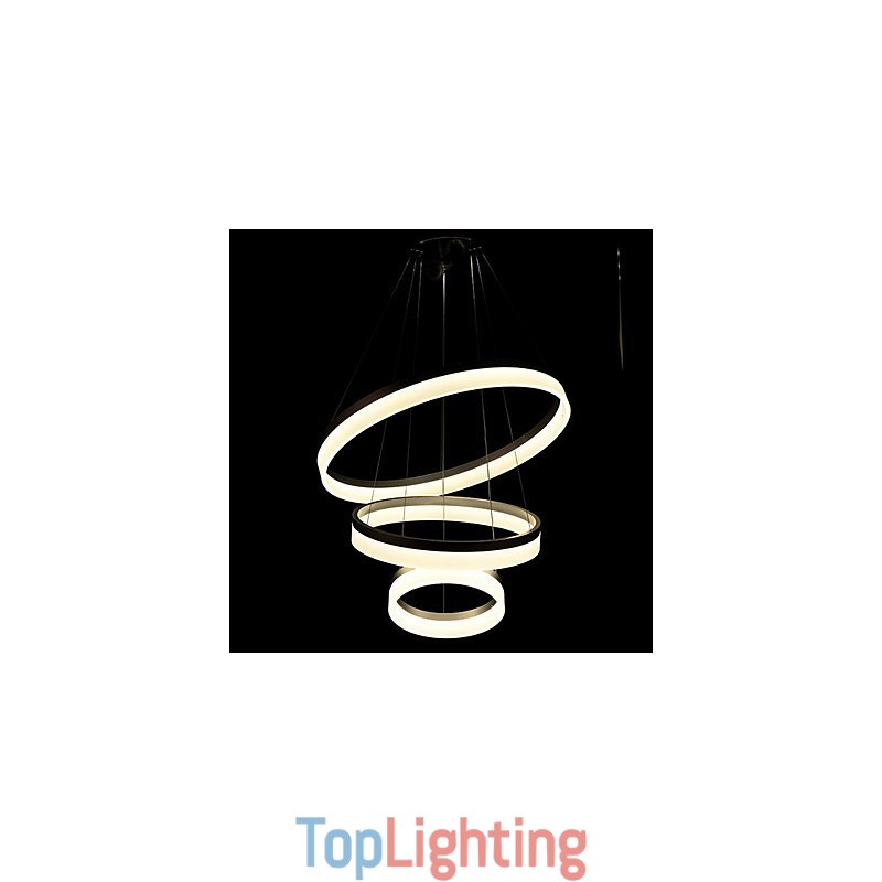 Round Pendant Light Modern Acrylic Lamps Lighting Luxurious Three Rings Ceiling Lights Fixtures