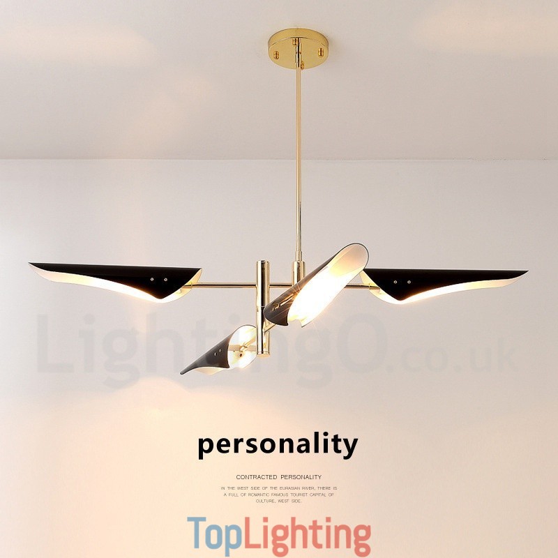 2 Tier Modern Contemporary 4 Light Chandelier