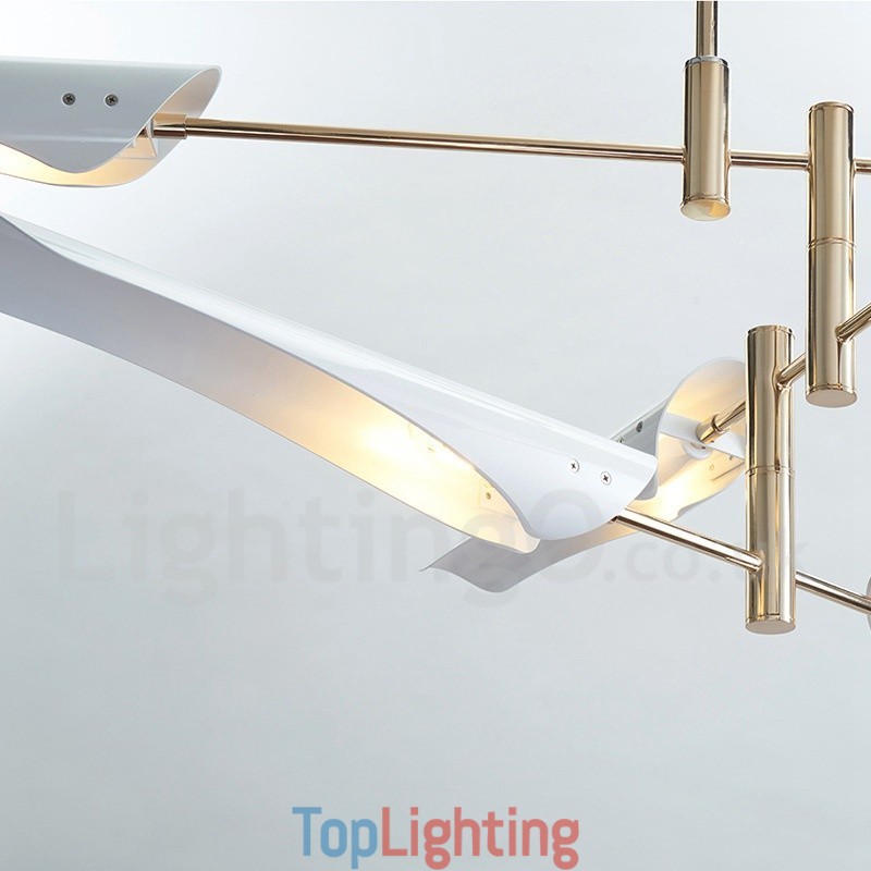 2 Tier Modern Contemporary 4 Light Chandelier