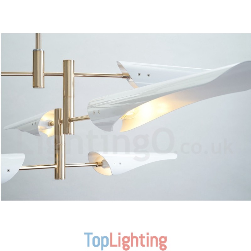 2 Tier Modern Contemporary 4 Light Chandelier