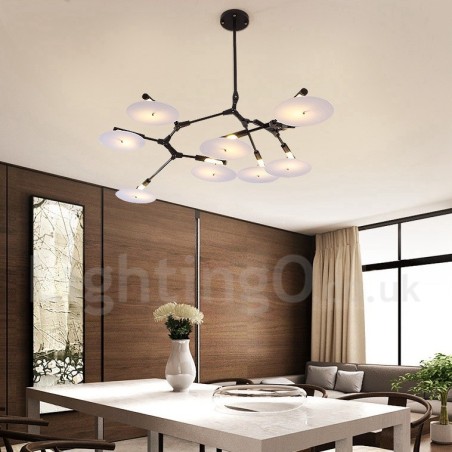 Black 8 Light Modern Contemporary Chandelier Lamp Black 8 Light Modern Contemporary Chandelier Lamp