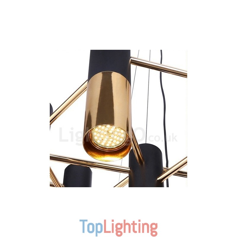 Modern Contemporary 19 Light Chandelier Single Tier Lamp Light