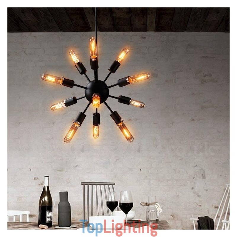 12 Light Retro Vintage Sputnik Chandelier