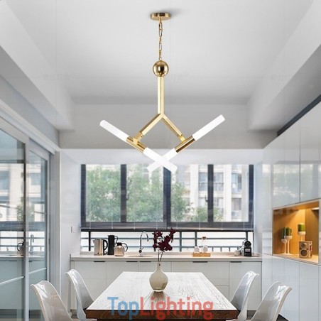 Modern Contemporary 2 Tier 4 Light Golden Chandelier Lamp Modern Contemporary 2 Tier 4 Light Golden Chandelier Lamp