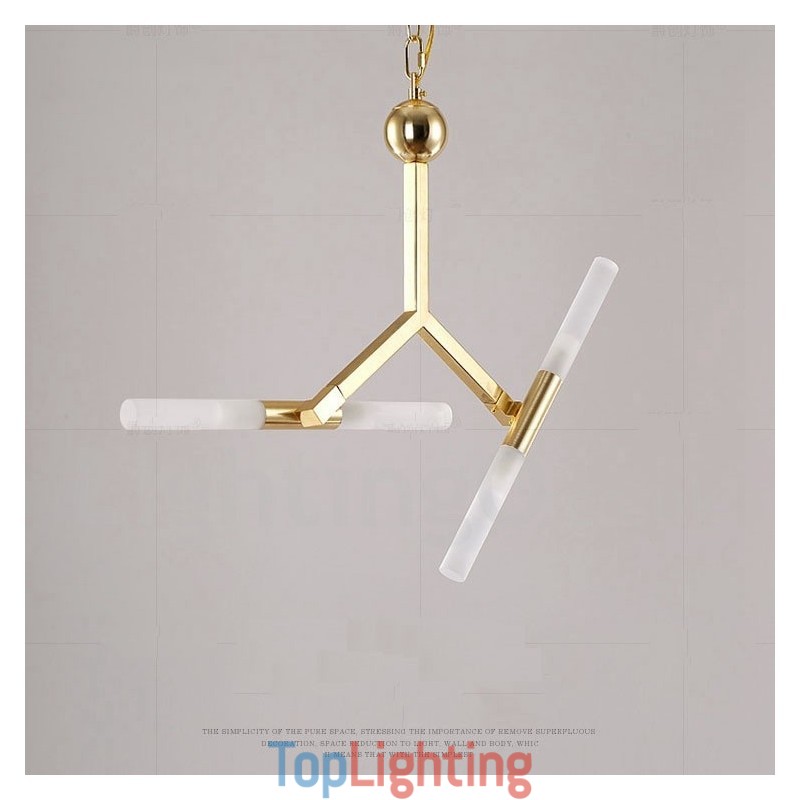 Modern Contemporary 2 Tier 4 Light Golden Chandelier Lamp