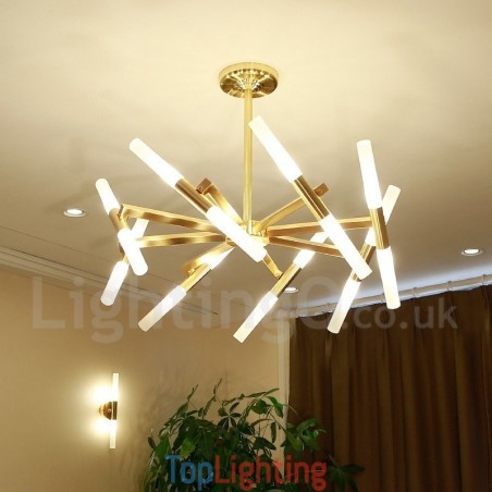 Modern Contemporary 2 Tier 16 Light Golden Chandelier Lamp Modern Contemporary 2 Tier 16 Light Golden Chandelier Lamp