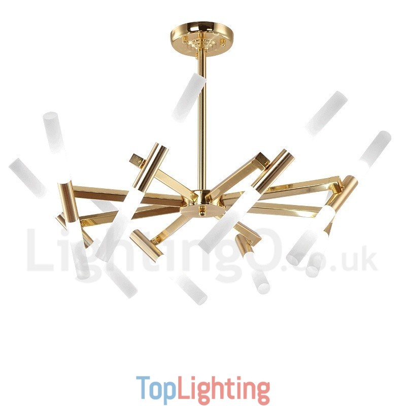 Modern Contemporary 2 Tier 16 Light Golden Chandelier Lamp