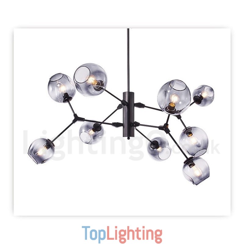 Chandelier with Glass Shade Modern Contemporary Style