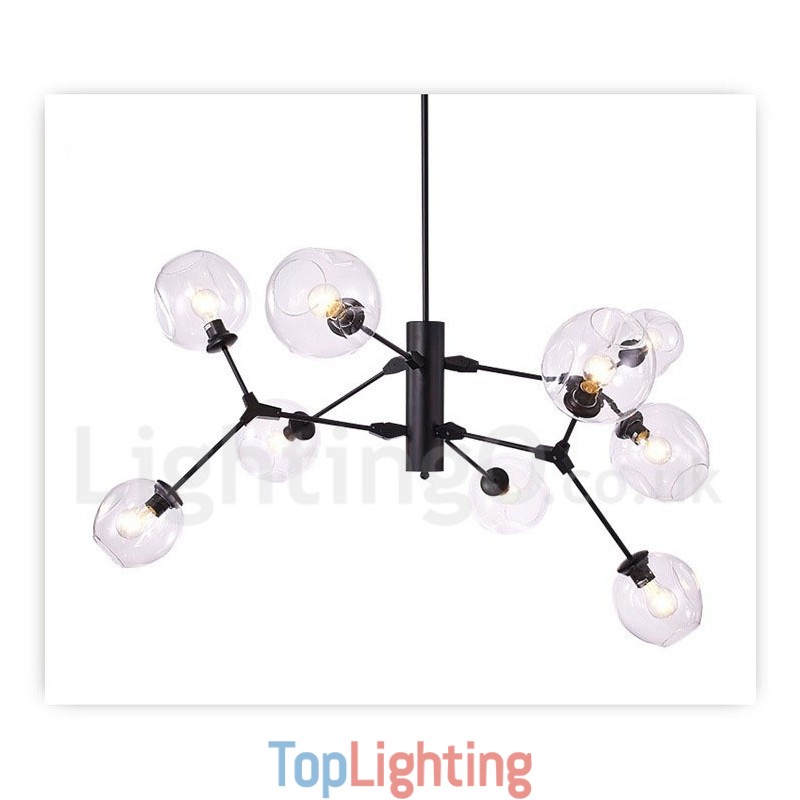 Chandelier with Glass Shade Modern Contemporary Style