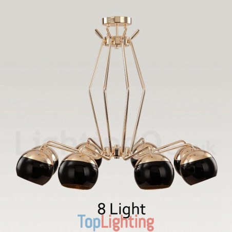 8 Light Single Tier Modern Contemporary Metal Chandelier Lamp with Glass Shade 8 Light Single Tier Modern Contemporary Metal Chandelier Lamp with Glass Shade