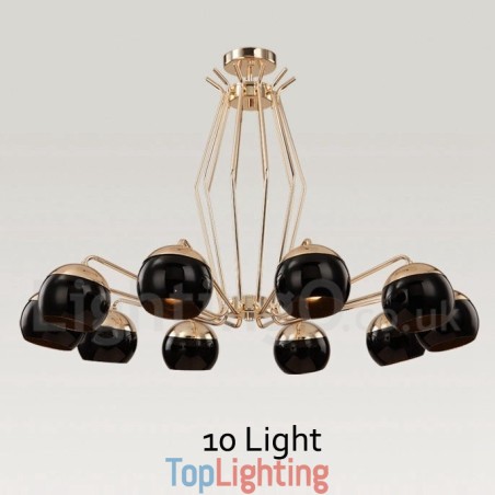 10 Light Single Tier Modern Contemporary Metal Chandelier Lamp with Glass Shade 10 Light Single Tier Modern Contemporary Metal Chandelier Lamp with Glass Shade