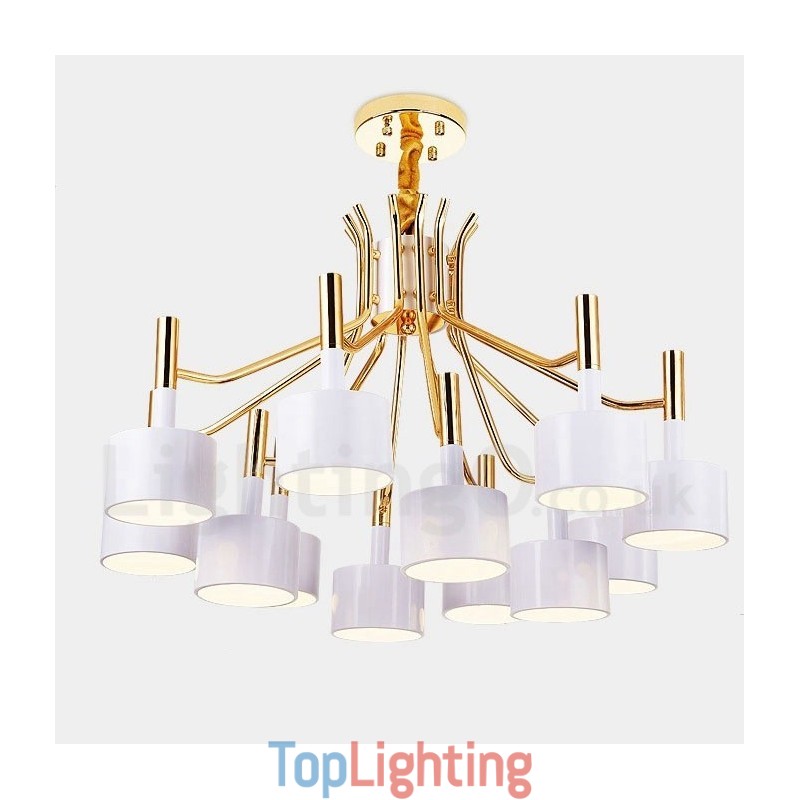 Modern Contemporary 12 Light 2 Tier Chandelier Lamp Light