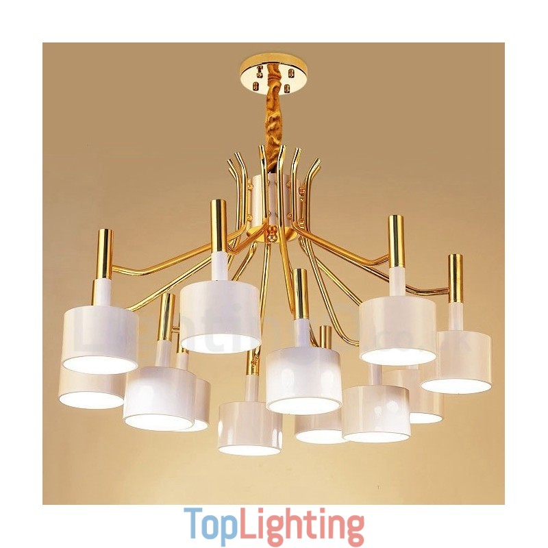Modern Contemporary 12 Light 2 Tier Chandelier Lamp Light