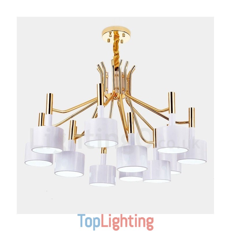 Modern Contemporary 12 Light 2 Tier Chandelier Lamp Light