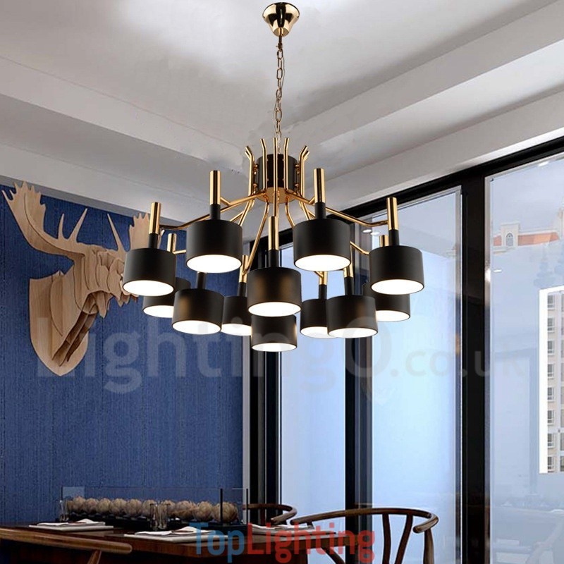Modern Contemporary 12 Light 2 Tier Chandelier Lamp Light