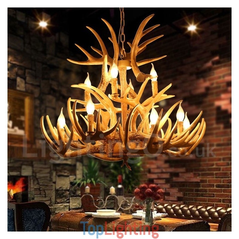Vintage Country 12 Light Chandelier Light