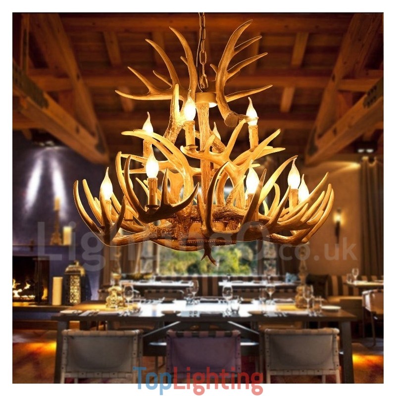 Vintage Country 12 Light Chandelier Light