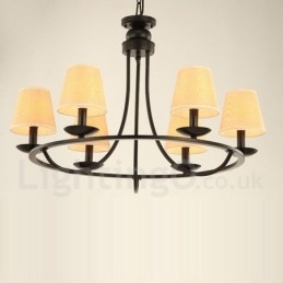 Country Retro 6 Light Single Tier Chandelier Lamp Light