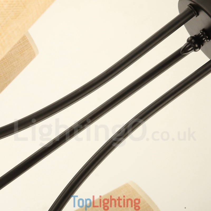 Country Retro 8 Light Single Tier Chandelier Lamp Light