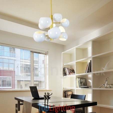 White 10 Light Modern Contemporary Chandelier Lamp Light White 10 Light Modern Contemporary Chandelier Lamp Light
