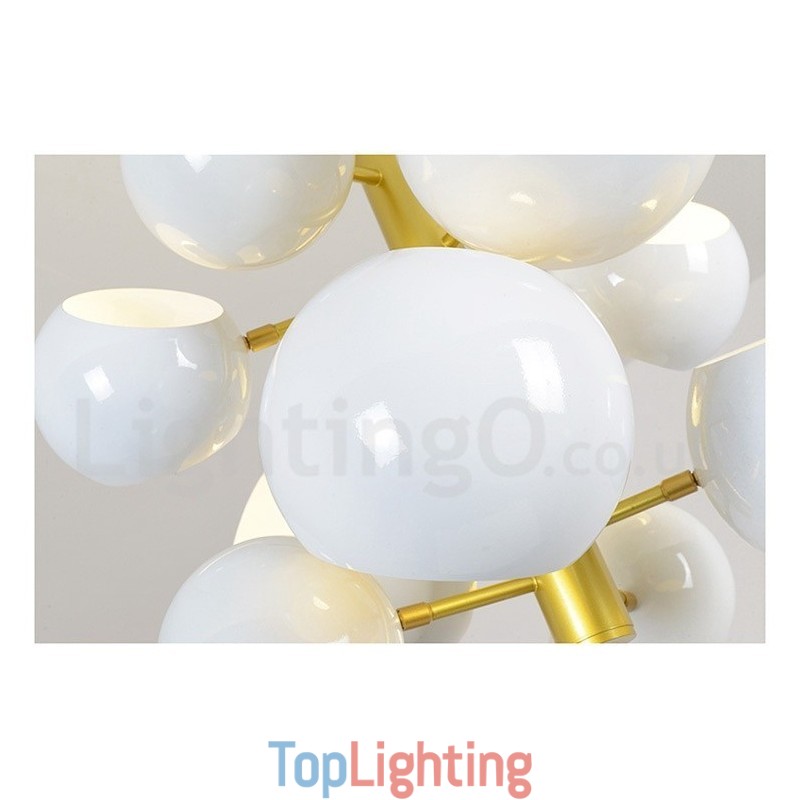White 10 Light Modern Contemporary Chandelier Lamp Light