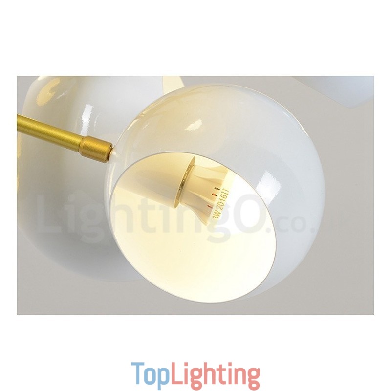 White 10 Light Modern Contemporary Chandelier Lamp Light