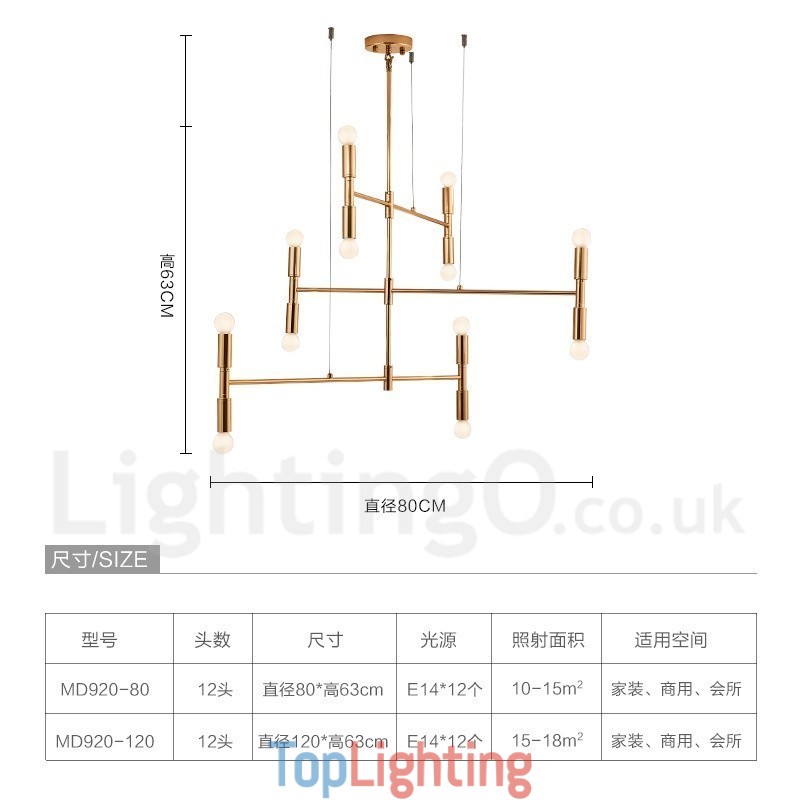 8 Light 3 Tier Modern Contemporary Chandelier Lamp Light