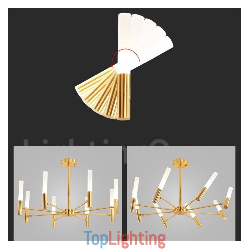 8 Light Rotatable Modern Contemporary Chandelier Light