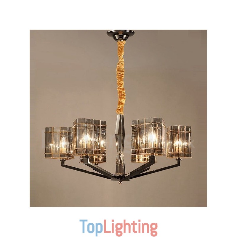 6 Light Modern Contemporary Single Tier Chandelier Light