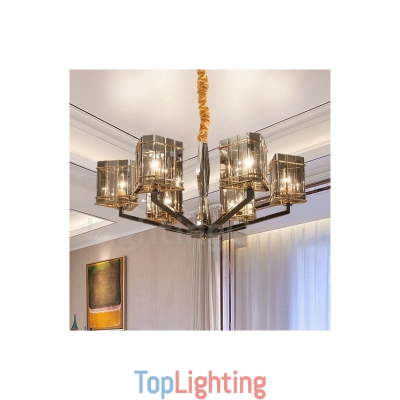 6 Light Modern Contemporary Single Tier Chandelier Light