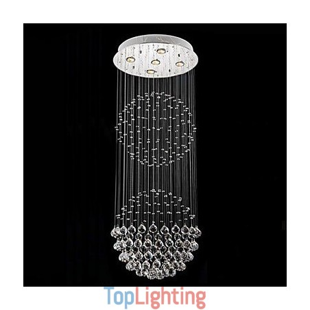 Pendant Light Modern Crystal Chandelier 5 Lights Silver Canpoy Clear Crystal Globe Ceiling Lamps Fixtures Pendant Light Modern Crystal Chandelier 5 Lights Silver Canpoy Clear Crystal Globe Ceiling Lamps Fixtures