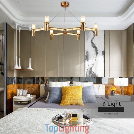 6 Light Single Tier Modern Contemporary Chandelier Lamp Light 6 Light Single Tier Modern Contemporary Chandelier Lamp Light