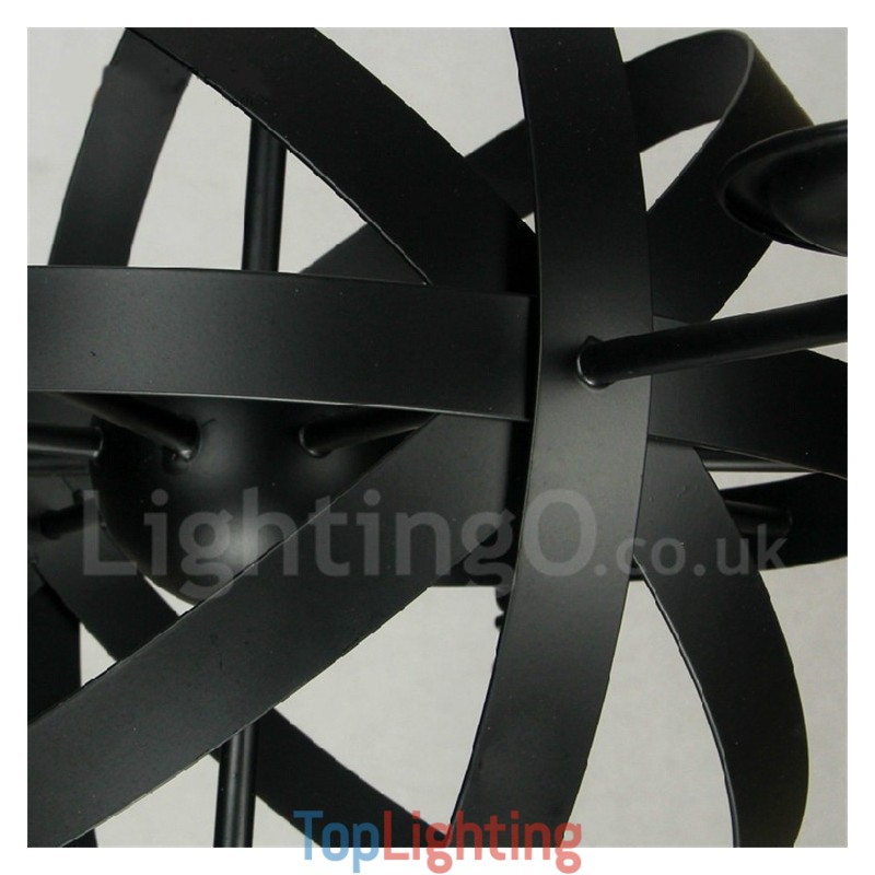 Retro Vintage Metal 6 Light Single Tier Chandelier Light