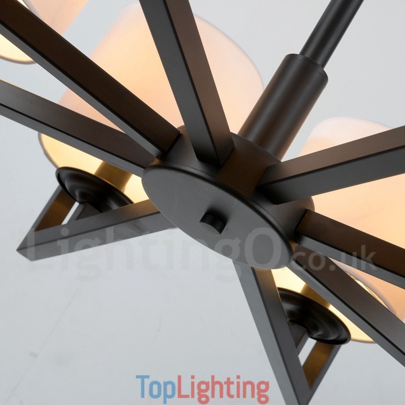 Modern Contemporary 8 Light Single Tier Chandelier Lamp Light