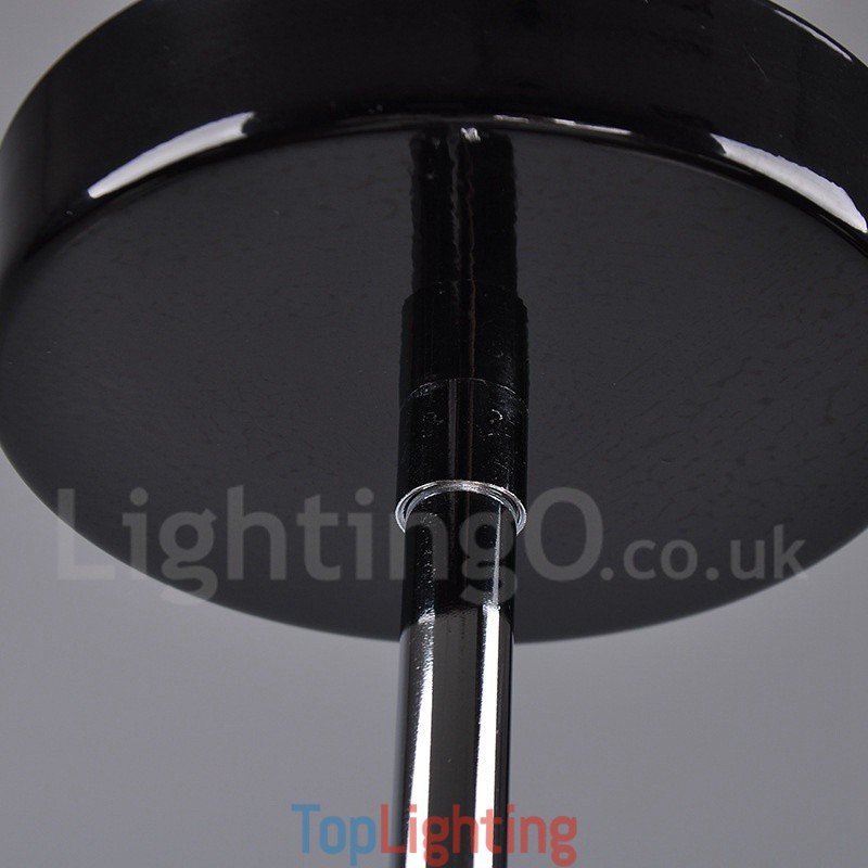 Black Retro Vintage Metal 8 Light Single Tier Chandelier Light