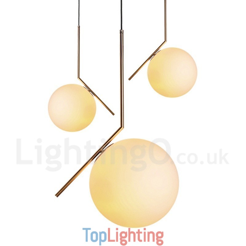 1 Light Modern Contemporary Pendant Light with Glass Shade