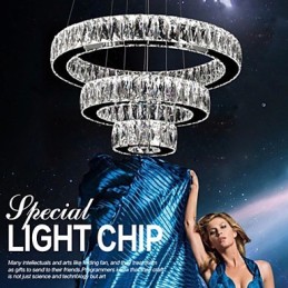 Crystal Chandelier Lights Modern Lighting Three Rings D305070 K9 Large Crystal Ceiling Light Fixtures