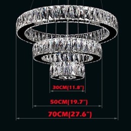 Crystal Chandelier Lights Modern Lighting Three Rings D305070 K9 Large Crystal Ceiling Light Fixtures