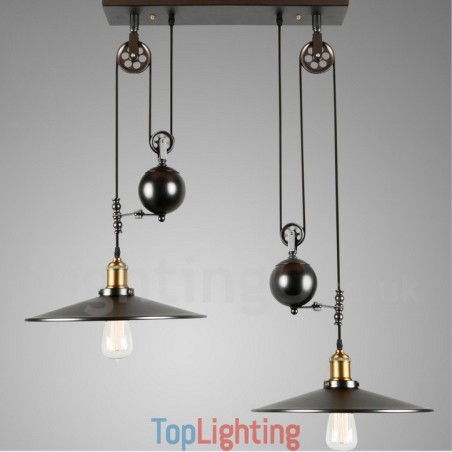 2 Light Country Vintage Metal Pendant Light 2 Light Country Vintage Metal Pendant Light