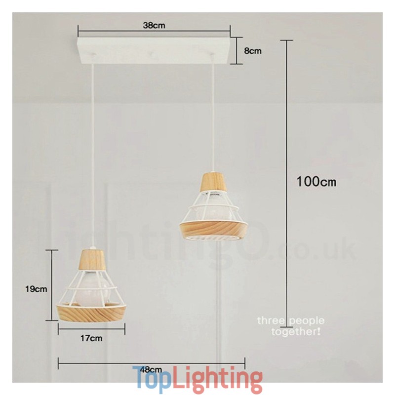 Dining Metal Wooden Pendant Light